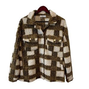 Talulah Sherpa Button-up Shacket Sz. Small